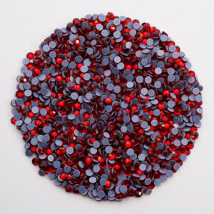 Bright Red Hotfix Rhinestones for Fashion Design